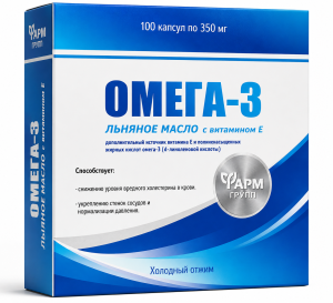 Olej lniany z wit E 350 mg 100 kaps