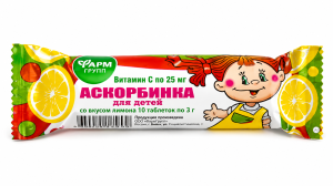 Askorbinka dla dzieci o smaku cytrynowym 10 tab 3 g 