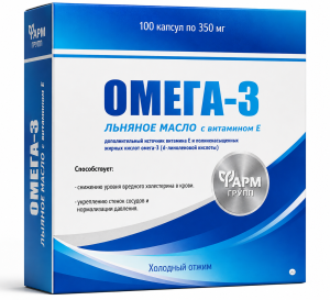 Olej lniany z wit E 350 mg 100 kaps